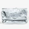 Zadig & Voltaire Rock Eternal XL Metallic Clutch Silver -Trendy Threads Deals lwba02465 silver