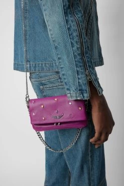 Zadig & Voltaire Rock Nano Lucky Charms Clutch Glam -Trendy Threads Deals lwba02466 glam 9