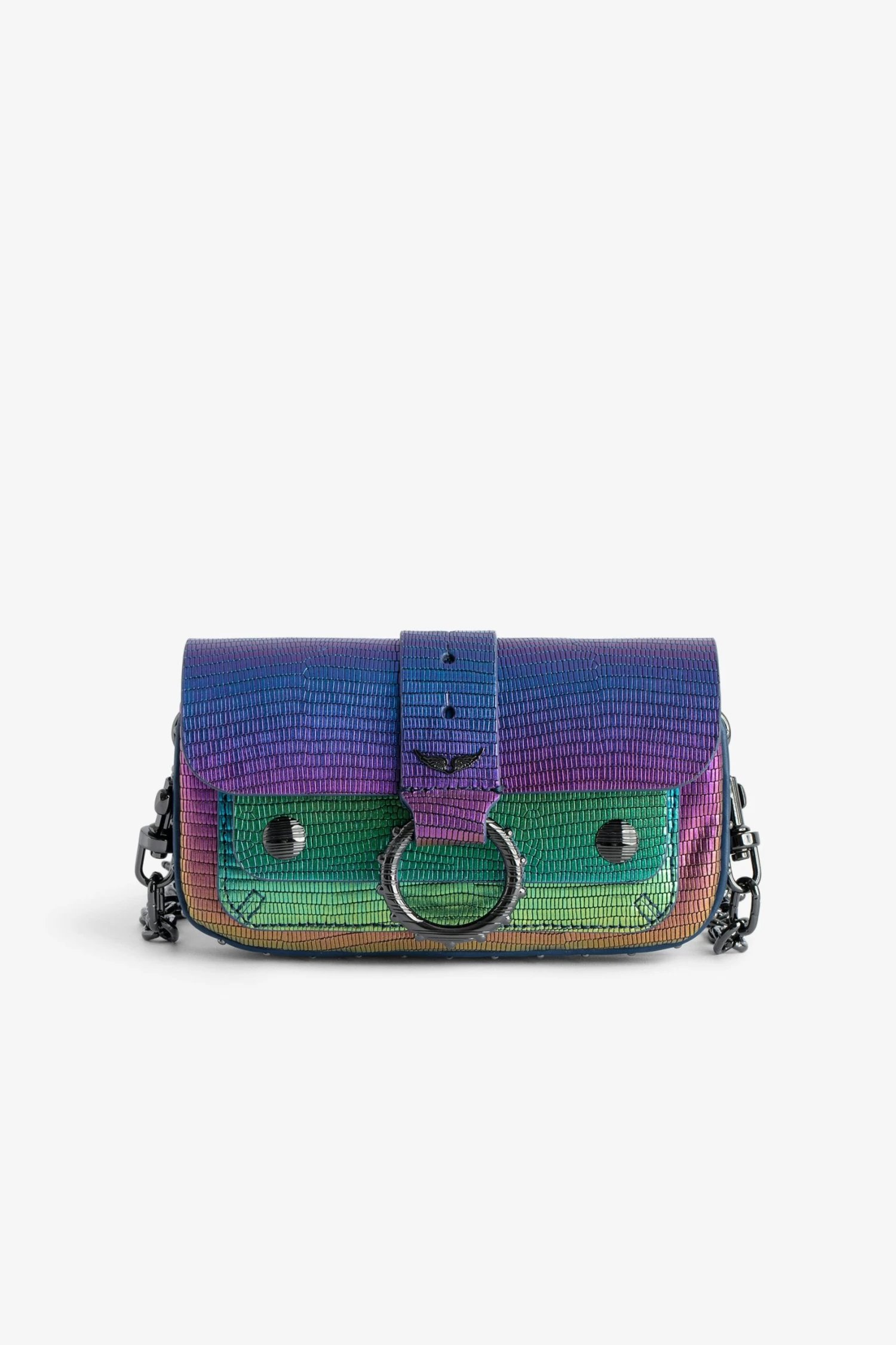 Zadig & Voltaire Kate Wallet Embossed Metallic Bag Rainbow 3 Zadig & Voltaire Kate Wallet Embossed Metallic Bag Rainbow