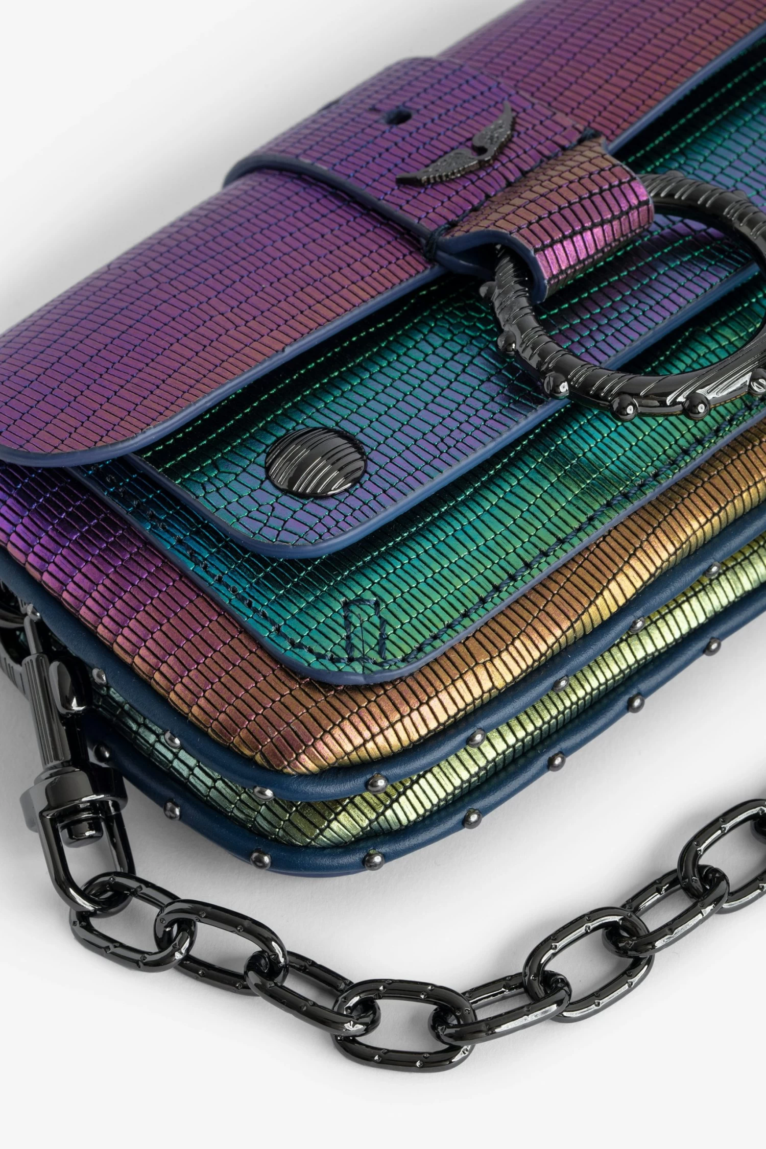 Zadig & Voltaire Kate Wallet Embossed Metallic Bag Rainbow 6 Zadig & Voltaire Kate Wallet Embossed Metallic Bag Rainbow - Image 4