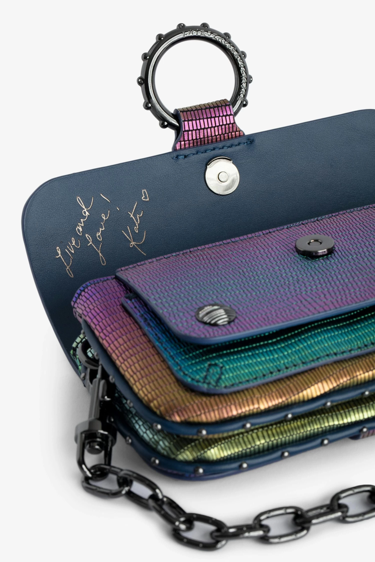 Zadig & Voltaire Kate Wallet Embossed Metallic Bag Rainbow 5 Zadig & Voltaire Kate Wallet Embossed Metallic Bag Rainbow - Image 3