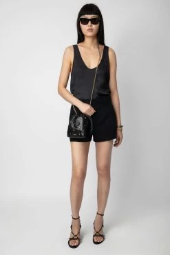 Zadig & Voltaire Rock To Go Lucky Charms Bag Black -Trendy Threads Deals lwba02497 noir 9