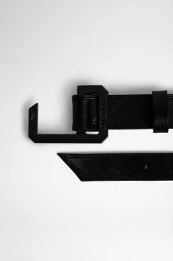 Zadig & Voltaire La Cecilia Belt Leather Black -Trendy Threads Deals lwbt00016 noir 2