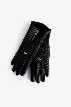 Zadig & Voltaire Out Of Hands Gloves Black 8 Zadig & Voltaire Out Of Hands Gloves Black -Trendy Threads Deals lwog00065 noir
