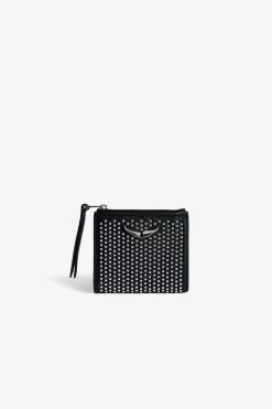 Zadig & Voltaire ZV Fold Dotted Swiss Coin Purse Black