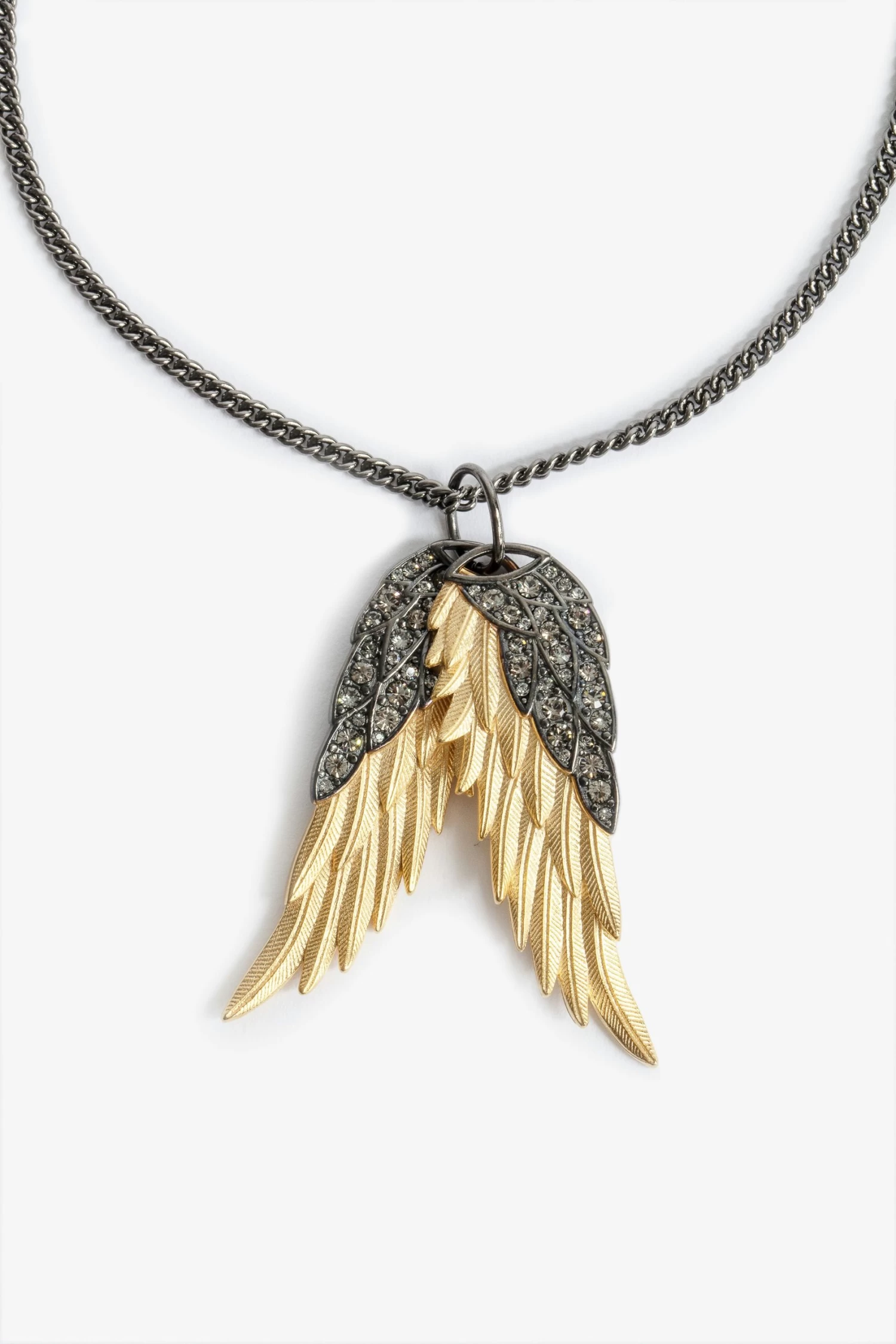 Zadig & Voltaire Rock Feather Pendant Necklace Old Gold 4 Zadig & Voltaire Rock Feather Pendant Necklace Old Gold - Image 2
