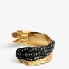 Zadig & Voltaire Rock Feather Spread Your Wings Bracelet Old Gold -Trendy Threads Deals owjw00555 old gold