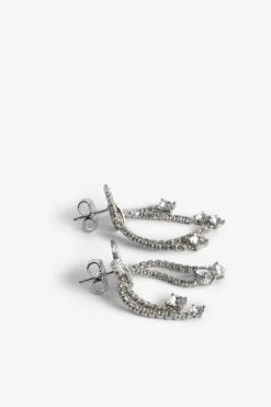 Zadig & Voltaire Rock Node Earrings Shiny Silver -Trendy Threads Deals owjw00589 shiny silver 2