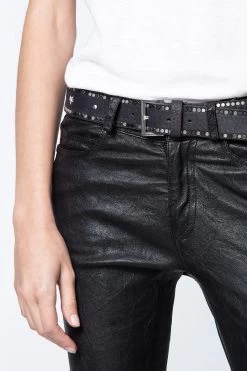 Zadig & Voltaire Starlight Belt Black -Trendy Threads Deals pwgac0901f noir 10