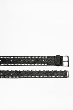 Zadig & Voltaire Starlight Belt Black -Trendy Threads Deals pwgac0901f noir 2