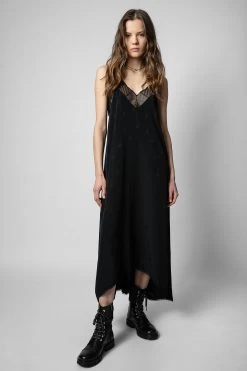 Zadig & Voltaire Risty Jac Guitar Dress Black 14 Zadig & Voltaire Risty Jac Guitar Dress Black -Trendy Threads Deals pwgcp0401f noir 2
