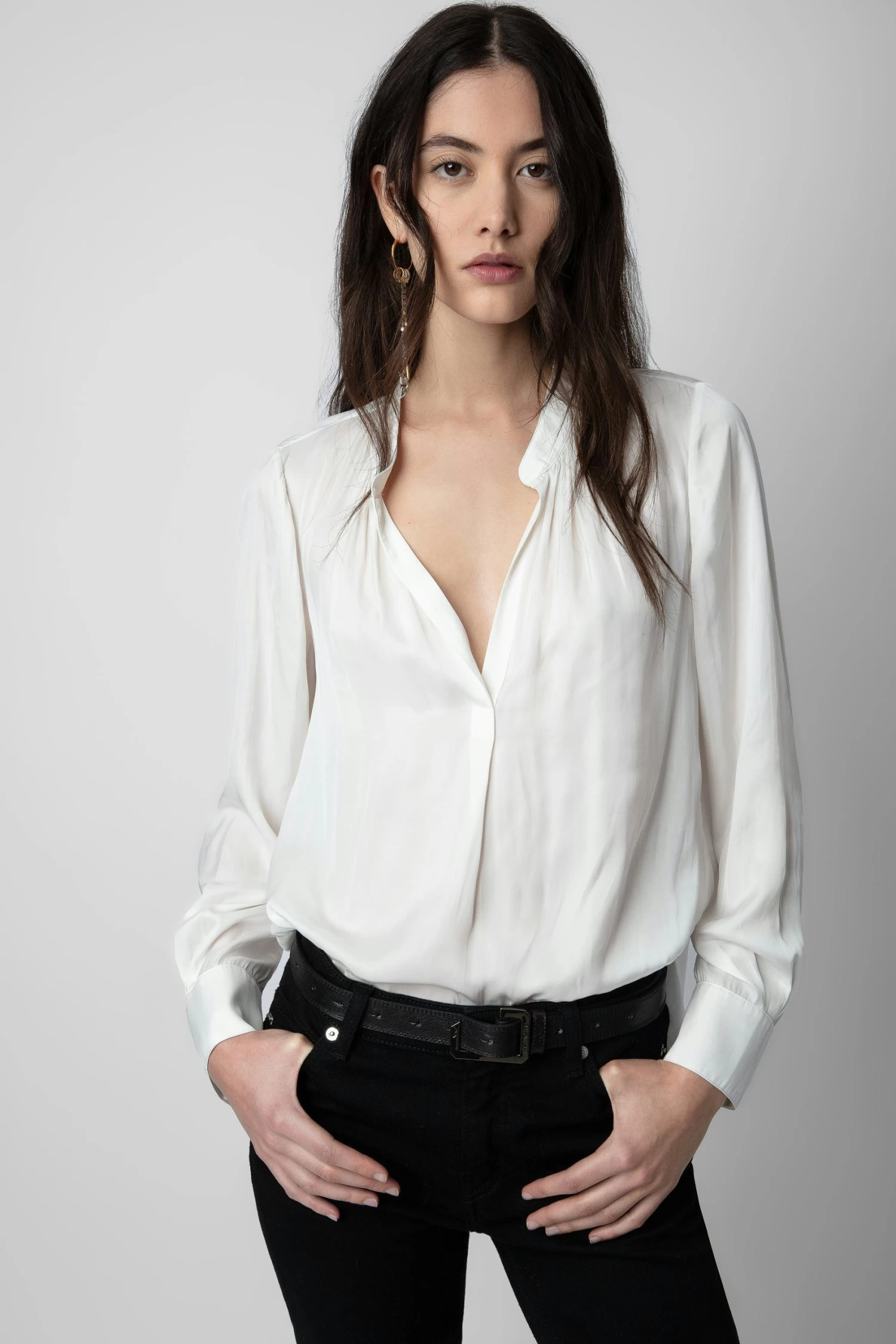 Zadig & Voltaire Tink Satin Tunic White 4 Zadig & Voltaire Tink Satin Tunic White - Image 2