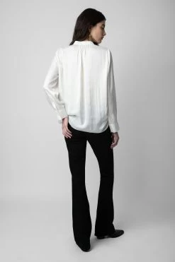 Zadig & Voltaire Tink Satin Tunic White 10 Zadig & Voltaire Tink Satin Tunic White -Trendy Threads Deals pwgcp3201f blanc 5 1