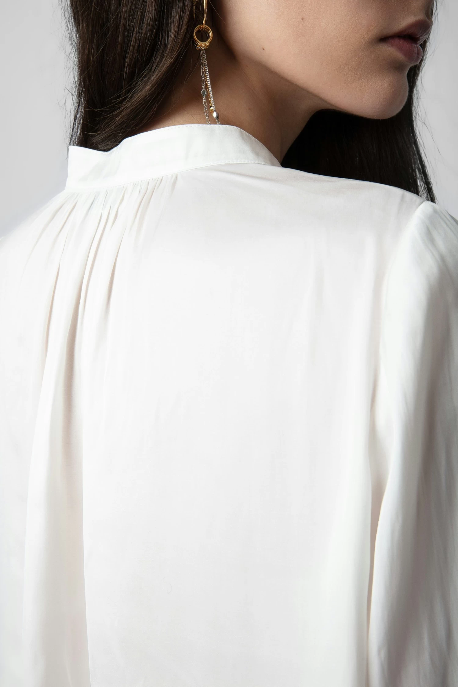 Zadig & Voltaire Tink Satin Tunic White 7 Zadig & Voltaire Tink Satin Tunic White - Image 5