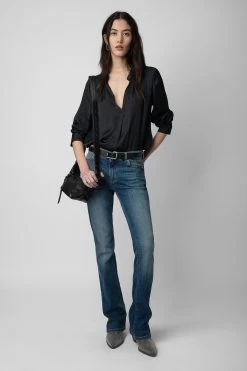 Zadig & Voltaire Tink Satin Tunic Black