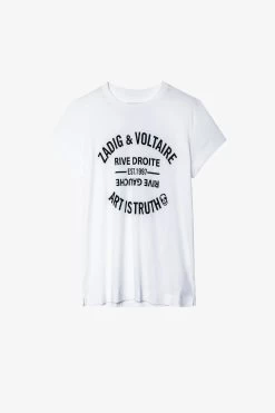 Zadig & Voltaire Walk Blason T-Shirt White 11 Zadig & Voltaire Walk Blason T-Shirt White -Trendy Threads Deals pwgtr1802f blanc 1