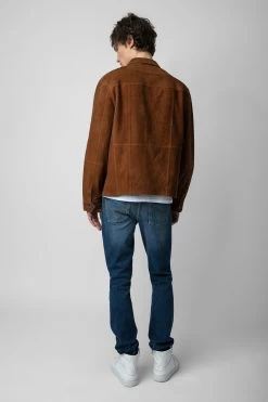 Zadig & Voltaire Kuba Suede Jacket Cognac -Trendy Threads Deals rmow00103 cognac 5