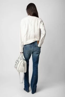 Zadig & Voltaire Chic Crinkled Leather Shirt Judo -Trendy Threads Deals rwsh00028 judo 14