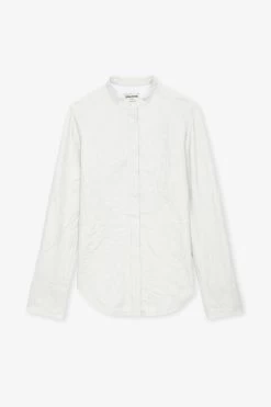 Zadig & Voltaire Chic Crinkled Leather Shirt Judo -Trendy Threads Deals rwsh00028 judo copie
