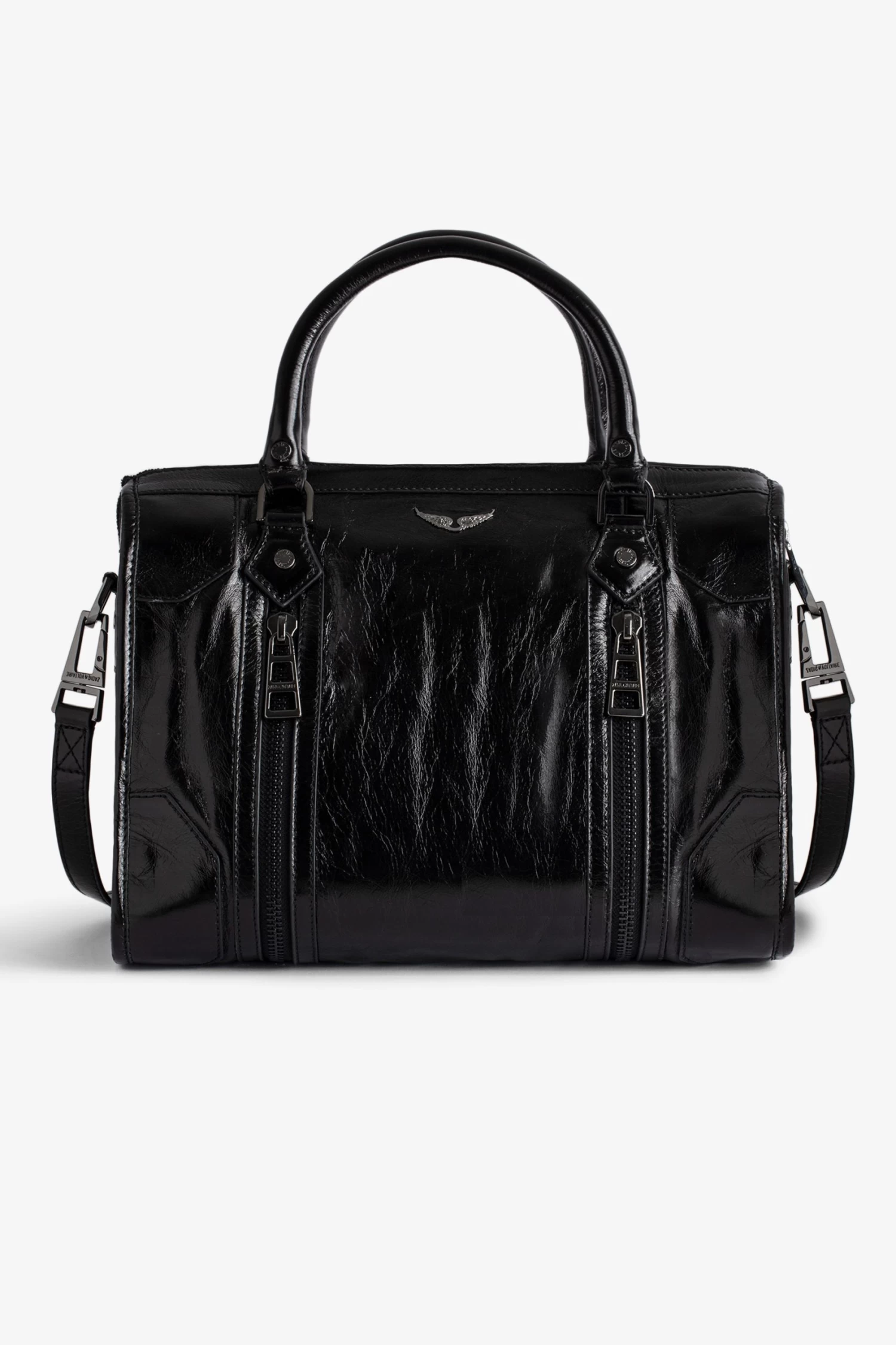 Zadig & Voltaire Sunny Medium #2 Vintage Patent Bag Black 3 Zadig & Voltaire Sunny Medium #2 Vintage Patent Bag Black