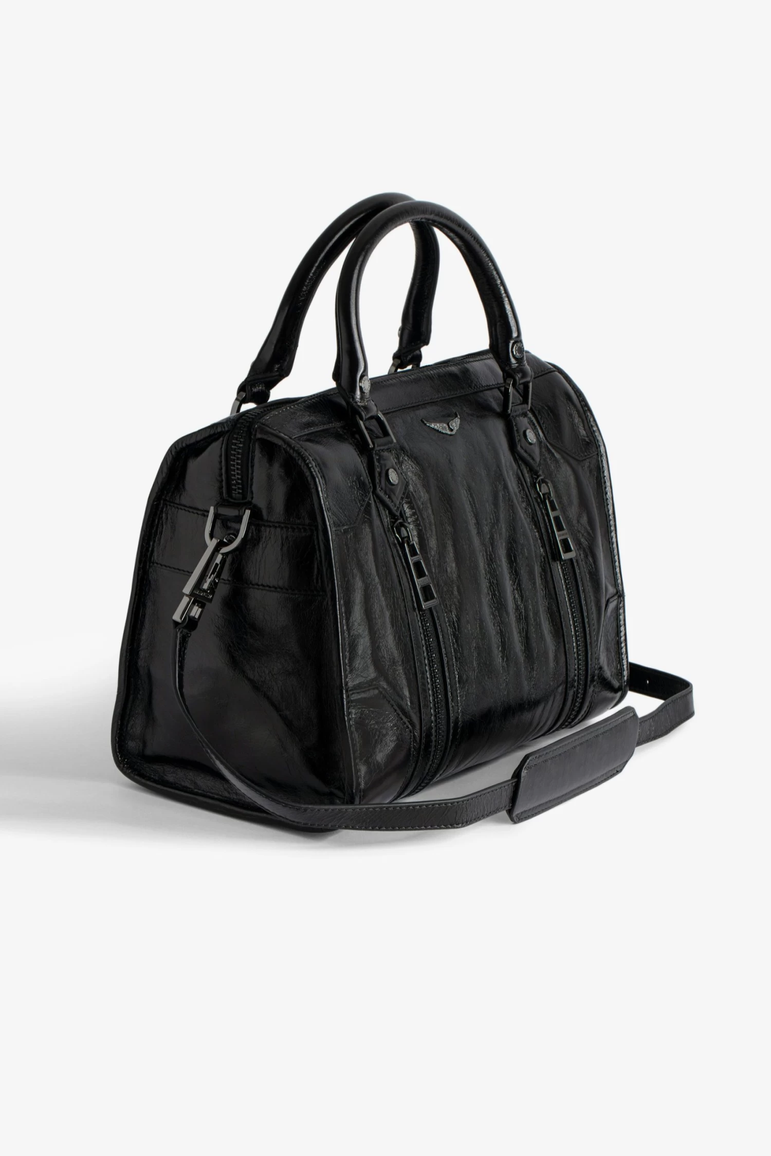 Zadig & Voltaire Sunny Medium #2 Vintage Patent Bag Black 6 Zadig & Voltaire Sunny Medium #2 Vintage Patent Bag Black - Image 4