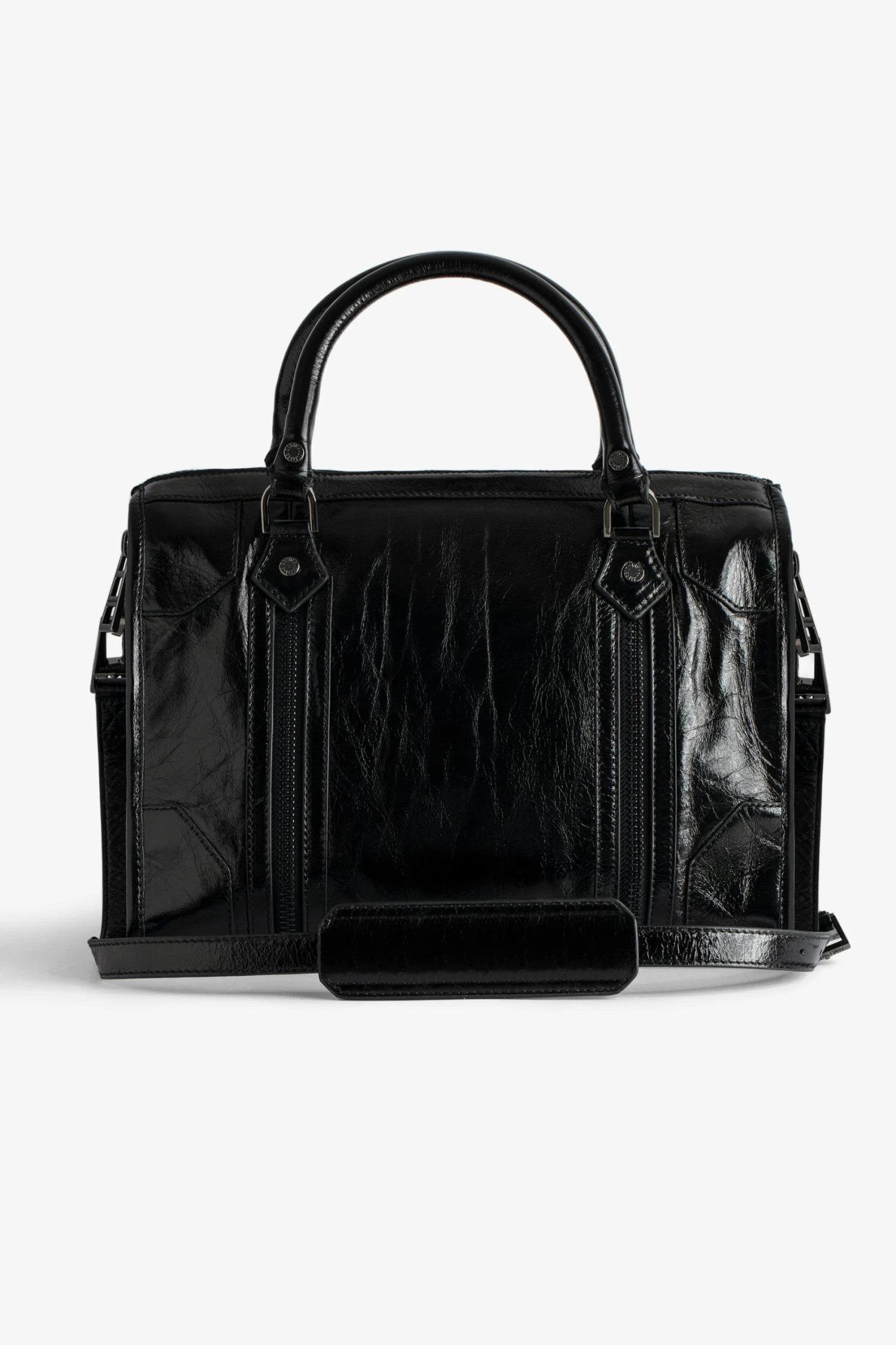 Zadig & Voltaire Sunny Medium #2 Vintage Patent Bag Black 4 Zadig & Voltaire Sunny Medium #2 Vintage Patent Bag Black - Image 2