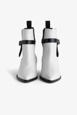 Zadig & Voltaire Tyler Ankle Boots Ice -Trendy Threads Deals swct00835 ice 3