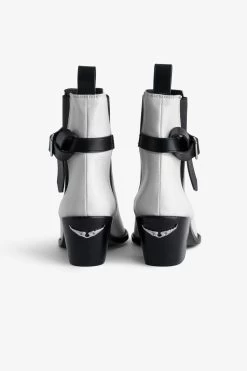 Zadig & Voltaire Tyler Ankle Boots Ice -Trendy Threads Deals swct00835 ice 4