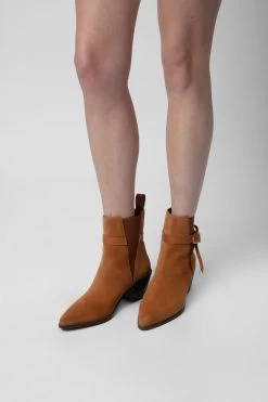 Zadig & Voltaire Tyler Suede Ankle Boots Heritage -Trendy Threads Deals swct00844 heritage 7