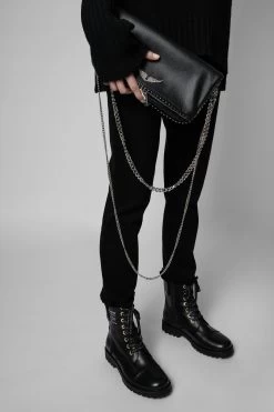 Zadig & Voltaire Rock Studs Clutch Black -Trendy Threads Deals whap2018f noir 2 1