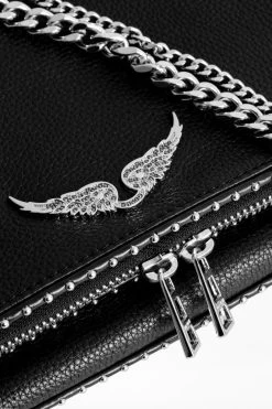 Zadig & Voltaire Rock Studs Clutch Black -Trendy Threads Deals whap2018f noir 7