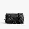 Zadig & Voltaire Rock Nano Quilted Leather Clutch Black -Trendy Threads Deals wkab2003f noir
