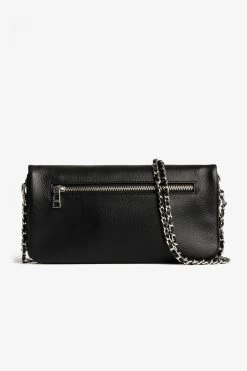 Zadig & Voltaire Rock Swing Your Wings Clutch Black Silver -Trendy Threads Deals wkap2001f noir silver 2