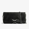 Zadig & Voltaire Rock Swing Your Wings Clutch Black Silver -Trendy Threads Deals wkap2001f noir silver 3