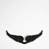 Zadig & Voltaire Swing Your Wings Charm Black Matt/jet -Trendy Threads Deals wkav9201f black matt jet