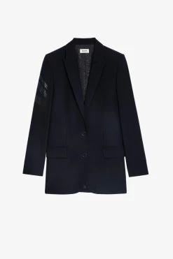 Zadig & Voltaire Viva Arrow Strass Blazer Ink -Trendy Threads Deals wkca0201f encre