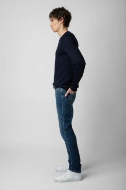 Zadig & Voltaire Mick Jeans Medium Blue -Trendy Threads Deals wmje00010 medium blue 13