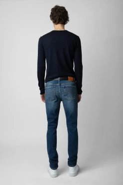 Zadig & Voltaire Mick Jeans Medium Blue -Trendy Threads Deals wmje00010 medium blue 14