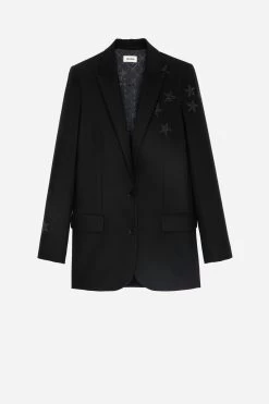 Zadig & Voltaire Viva Strass Star Blazer Black -Trendy Threads Deals wwbl00028 noir