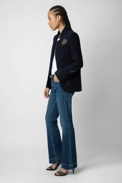 Zadig & Voltaire Very Multi Strass Blazer Encre -Trendy Threads Deals wwbl00816 encre 4