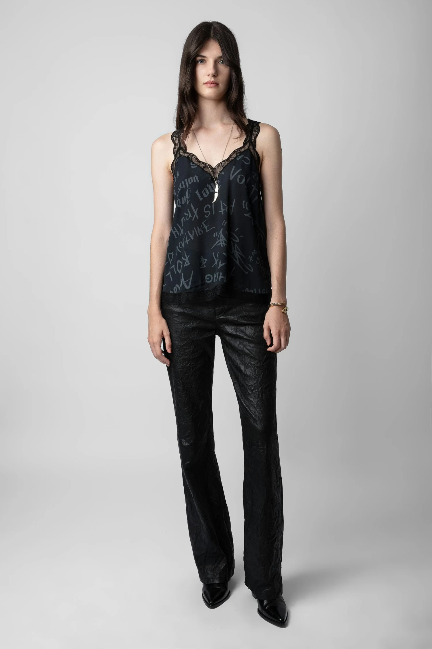 Zadig & Voltaire Chou Crepe Camisole Black 3 Zadig & Voltaire Chou Crepe Camisole Black