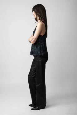 Zadig & Voltaire Chou Crepe Camisole Black 9 Zadig & Voltaire Chou Crepe Camisole Black -Trendy Threads Deals wwcr00216 noir 4