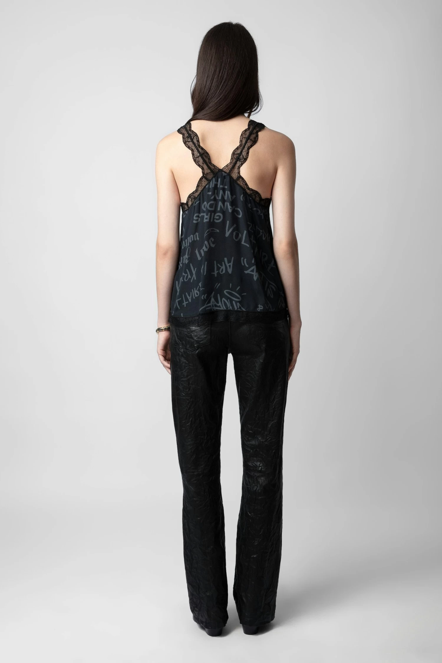 Zadig & Voltaire Chou Crepe Camisole Black 6 Zadig & Voltaire Chou Crepe Camisole Black - Image 4