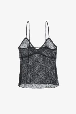 Zadig & Voltaire Lyzig Camisole Black -Trendy Threads Deals wwcr00217 noir