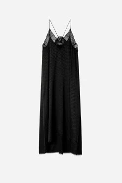 Zadig & Voltaire Risty Jac ZV Silk Dress Black -Trendy Threads Deals wwdr00727 noir