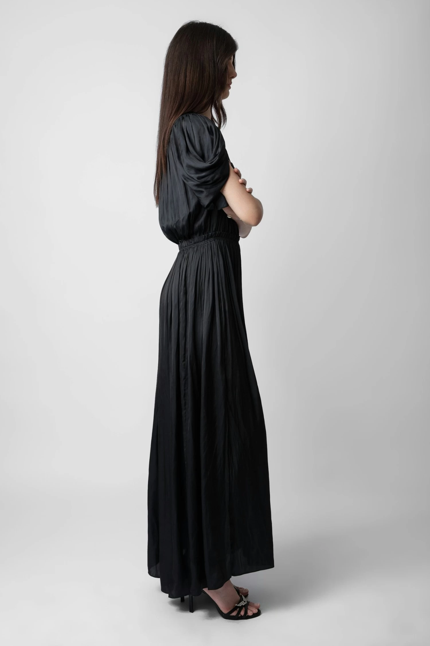 Zadig & Voltaire Reina Satin Dress Black 6 Zadig & Voltaire Reina Satin Dress Black - Image 4