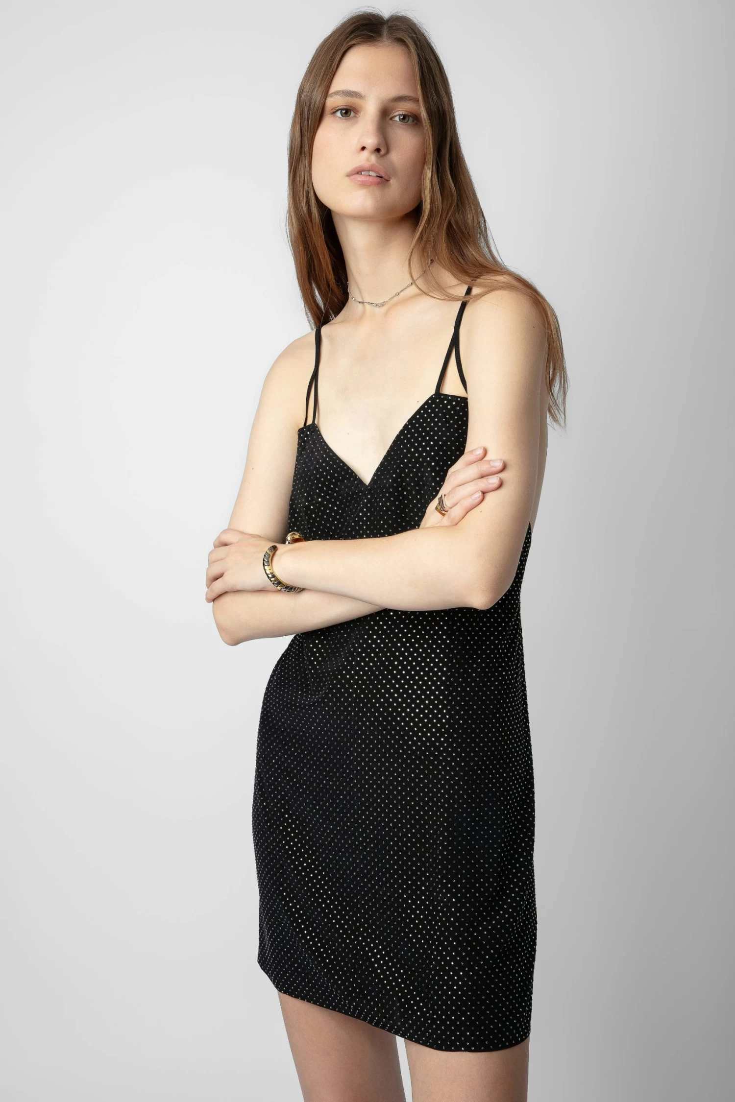 Zadig & Voltaire Rohana Diamanté Silk Dress Black 5 Zadig & Voltaire Rohana Diamanté Silk Dress Black - Image 3
