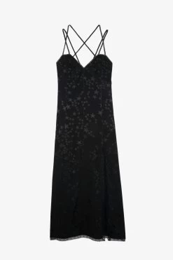 Zadig & Voltaire Rohal Silk Jacquard Dress Black 11 Zadig & Voltaire Rohal Silk Jacquard Dress Black -Trendy Threads Deals wwdr01274 noir