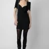 Zadig & Voltaire Roxelle Diamanté Dress Black 2 Zadig & Voltaire Roxelle Diamanté Dress Black -Trendy Threads Deals wwdr01289 noir 12
