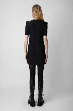 Zadig & Voltaire Roxelle Diamanté Dress Black 10 Zadig & Voltaire Roxelle Diamanté Dress Black -Trendy Threads Deals wwdr01289 noir 16